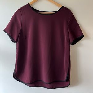 Forever 21 Plum Blouse with Black Detailing
